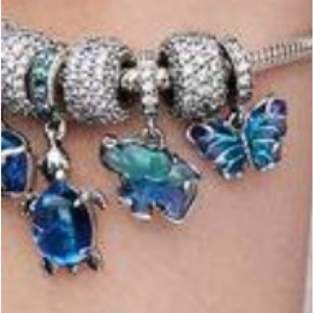 Pandora Blue Murano Elephant Charm 925 Sterling Silver Giftable Keepsake - Picture 5 of 6
